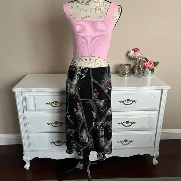 Y2k abstract print midi skirt - Picture 1 of 6